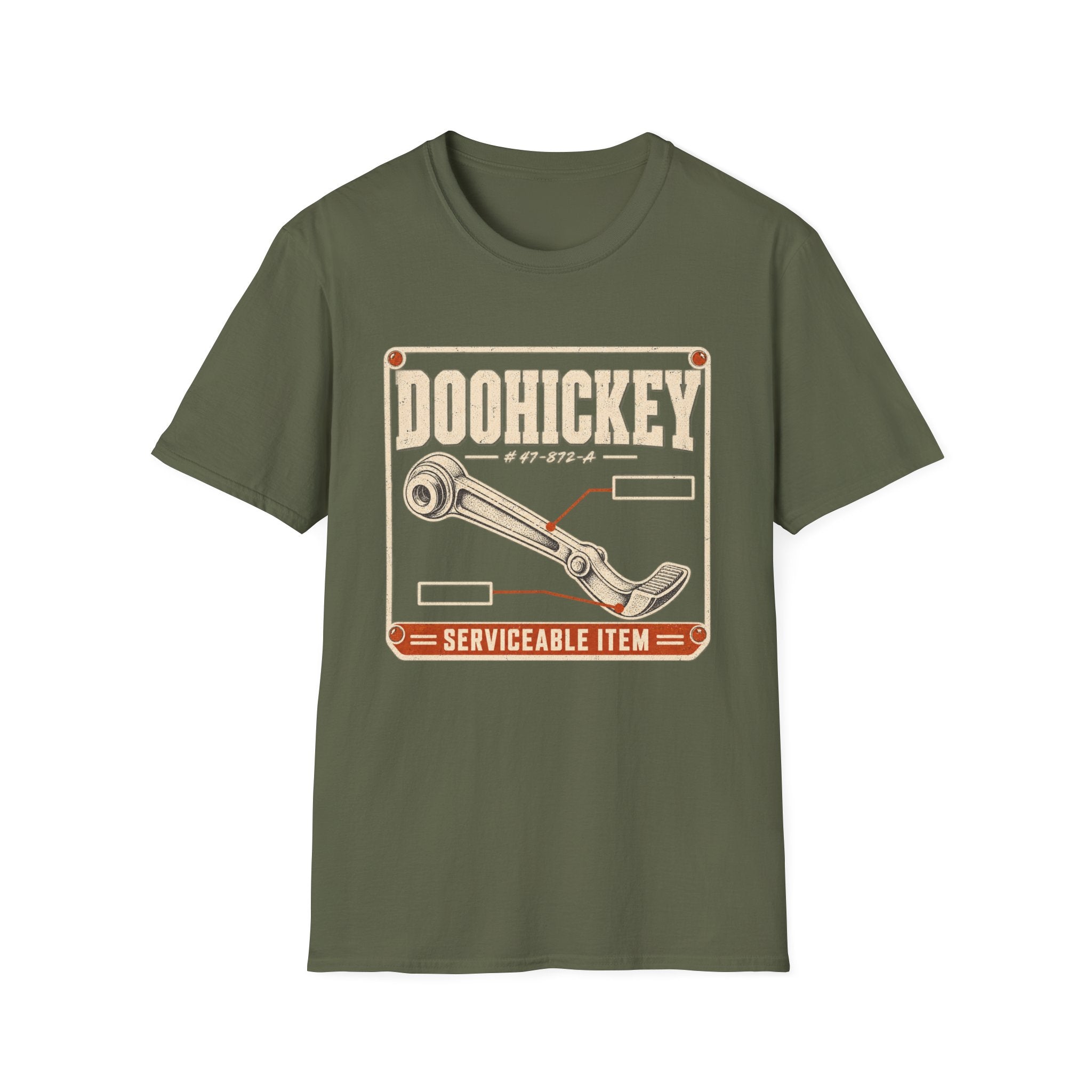 Doohickey Wrench T-Shirt — Vintage Tool Graphic Tee (Serviceable Item)