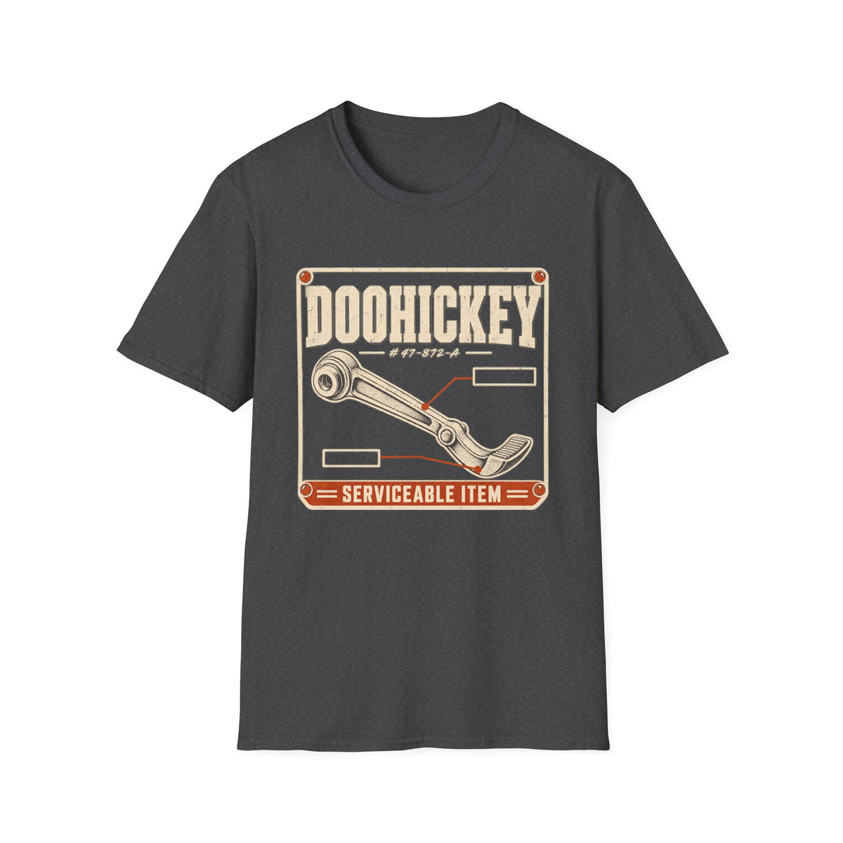 Doohickey Wrench T-Shirt — Vintage Tool Graphic Tee (Serviceable Item)