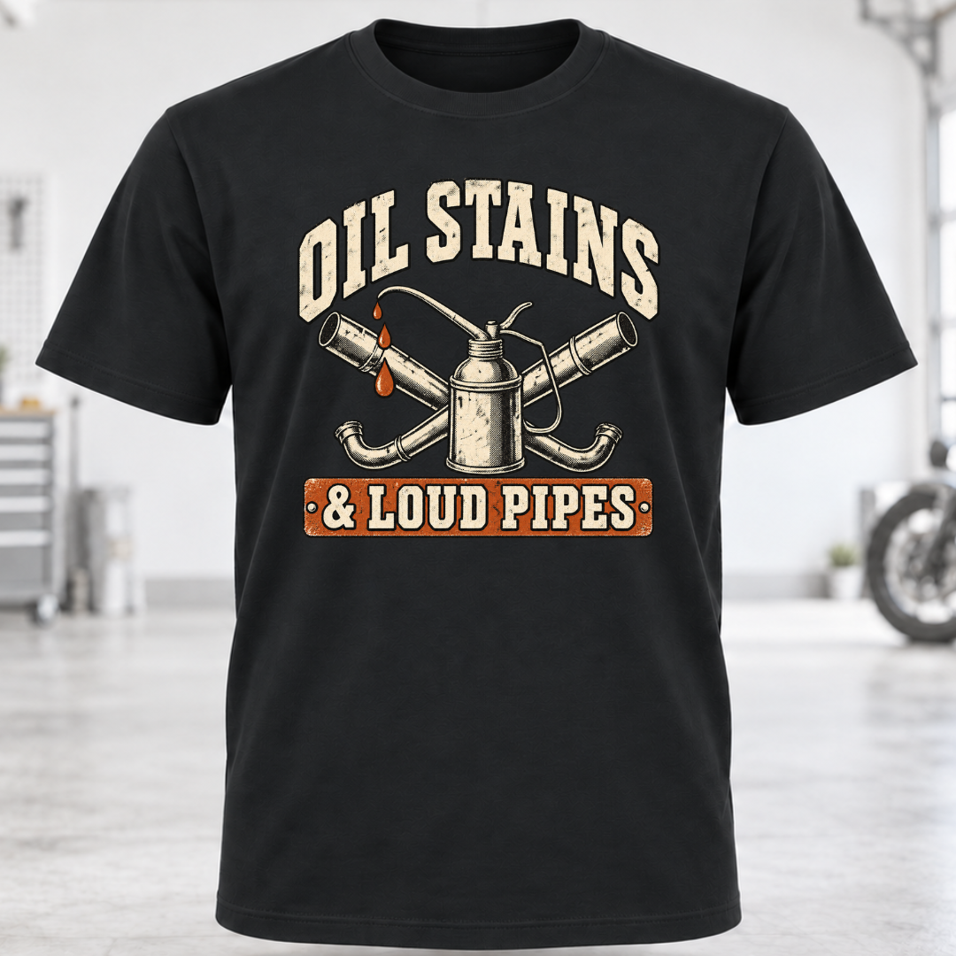 Oil Stains & Loud Pipes T-Shirt