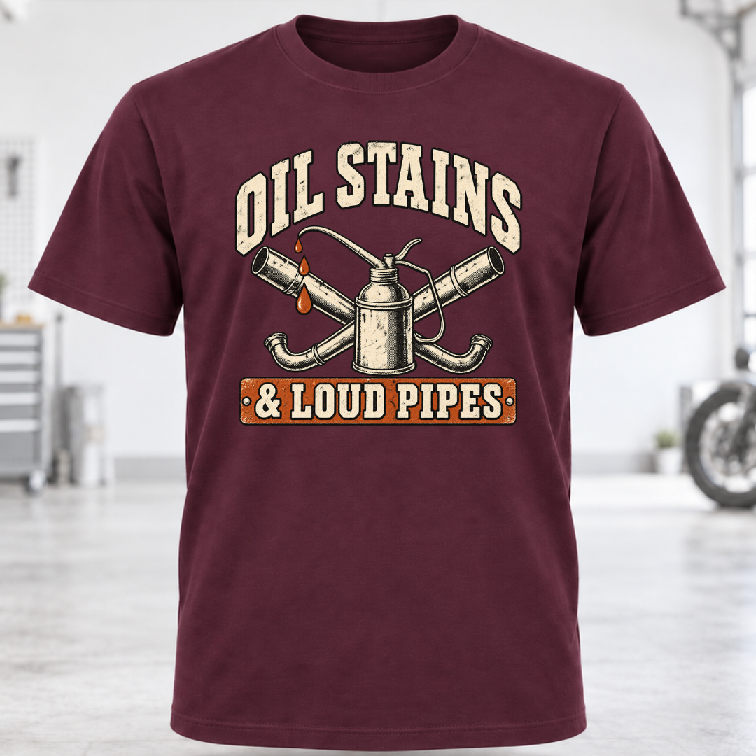 Oil Stains & Loud Pipes T-Shirt