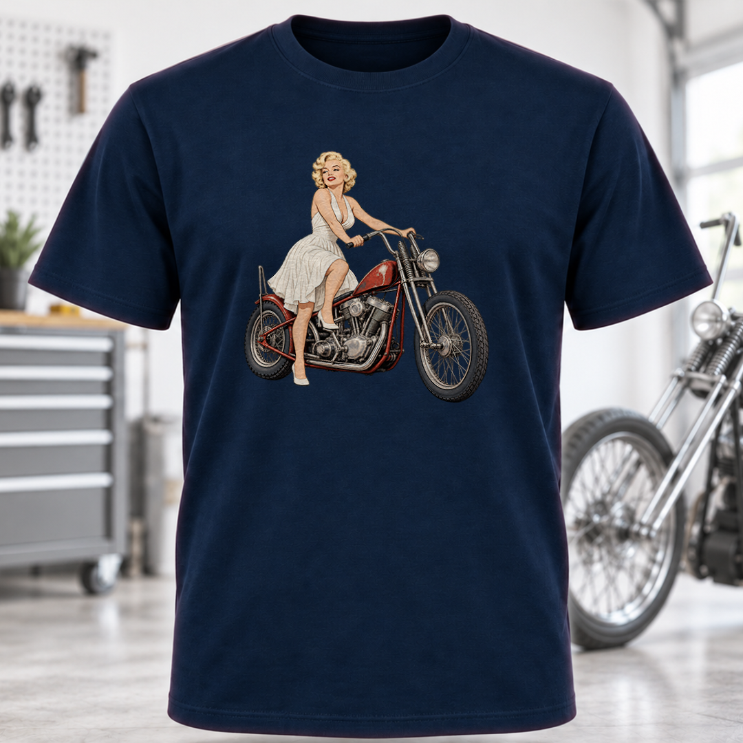 Marilyn Monroe Kickstarting  T-Shirt
