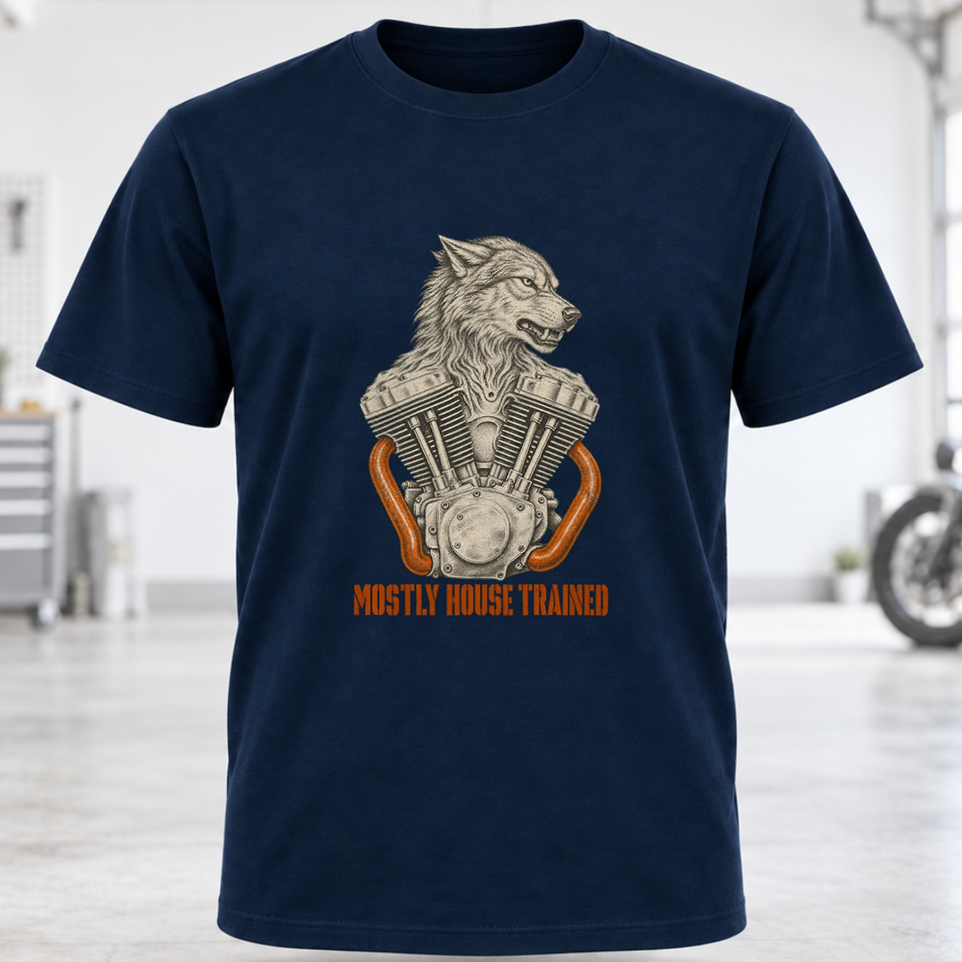 Wolf Motorcycle Engine T-Shirt