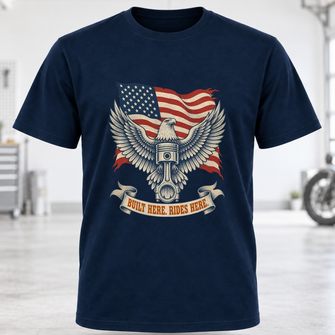 Patriotic Eagle Piston T‑Shirt