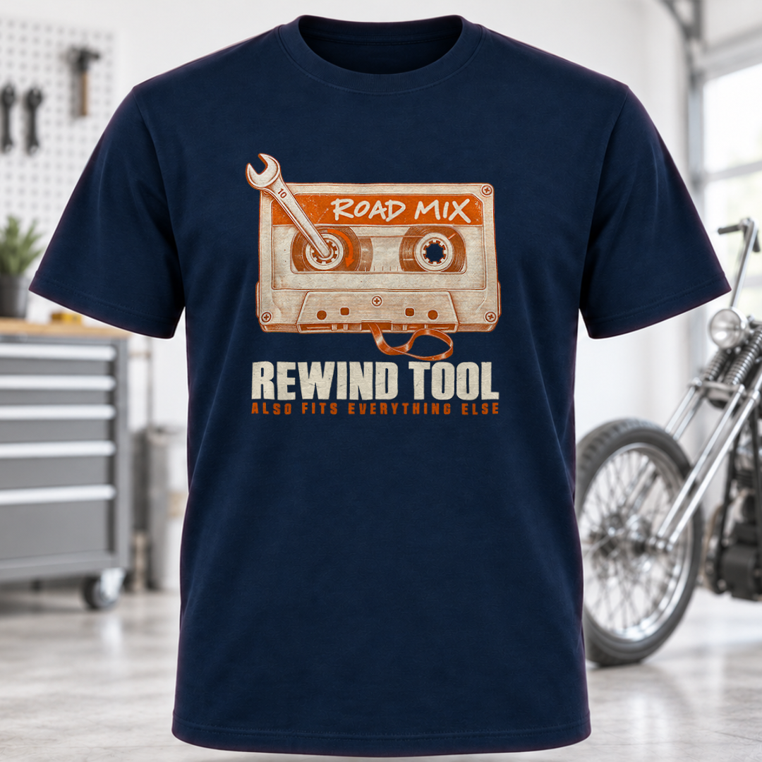Retro Cassette 'Rewind Tool' T-Shirt