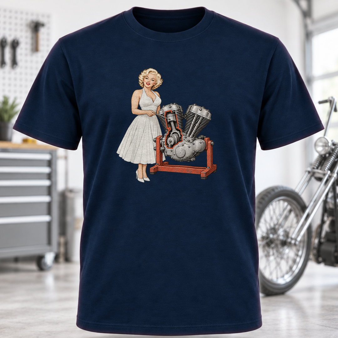 Vintage M.M. Mechanic T-Shirt – Retro Engine Repair Design