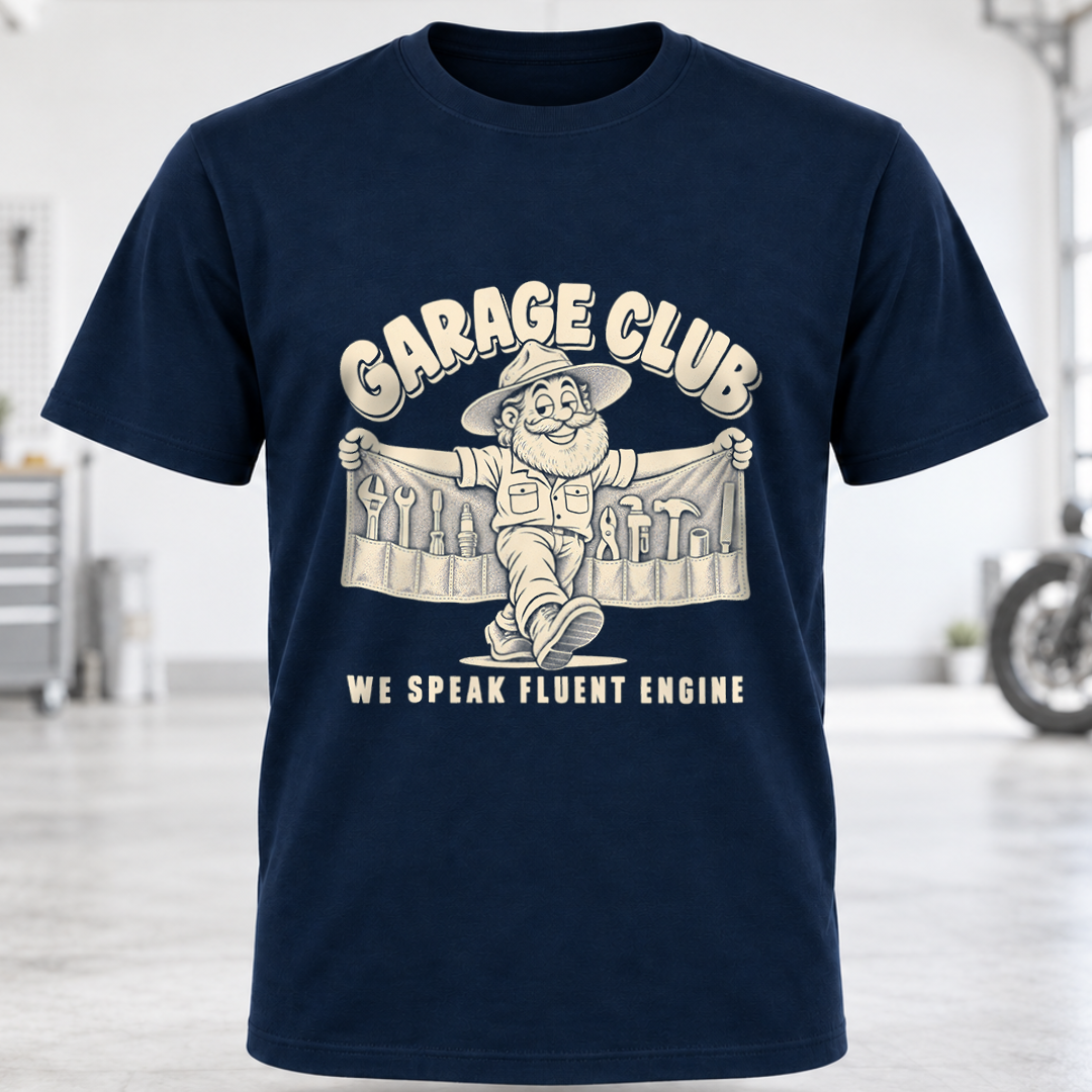 Garage Club T-Shirt - "We Speak Fluent Engine"