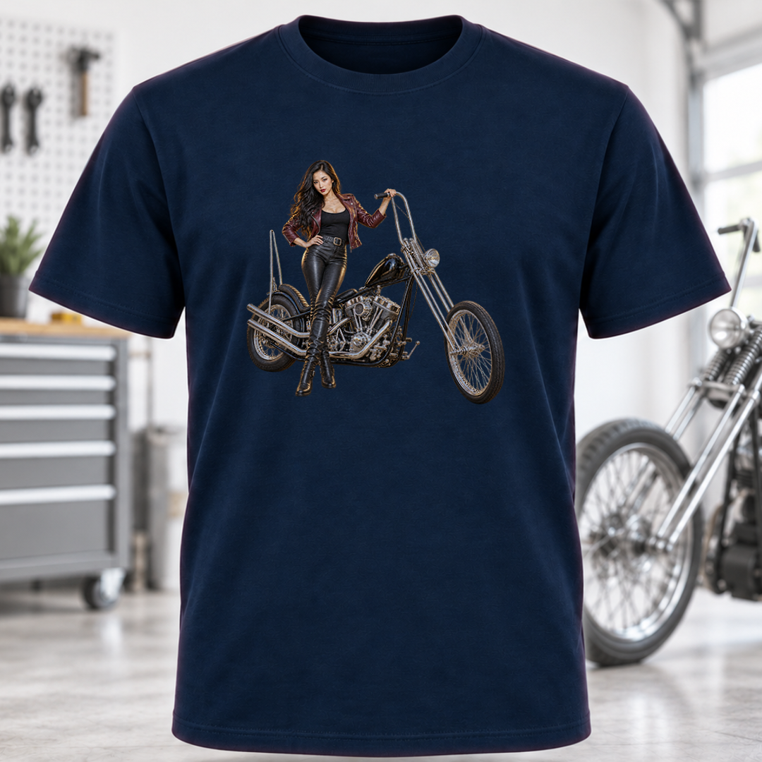 Biker Babe Motorcycle T-Shirt