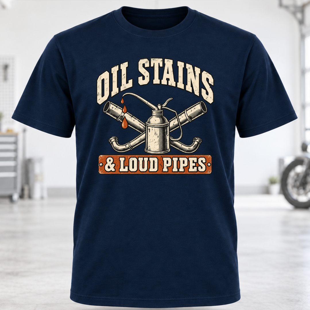 Oil Stains & Loud Pipes T-Shirt