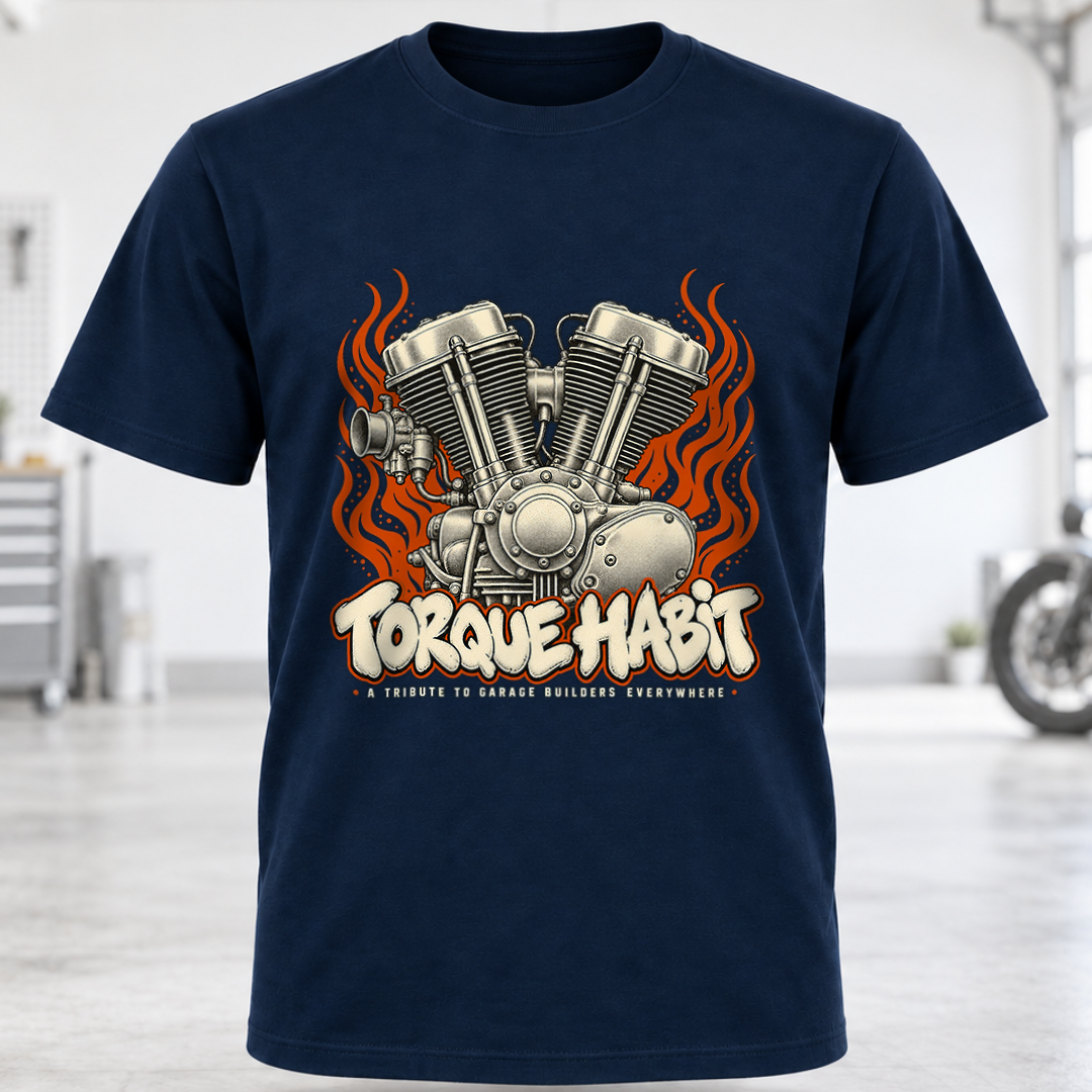 Torque Habit Motorcycle Engine T‑Shirt