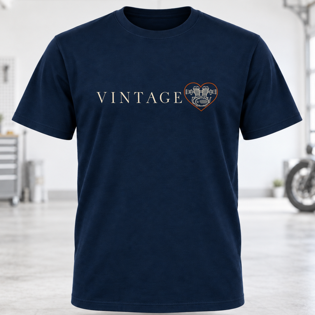 Vintage Heart V-Twin Graphic T-Shirt