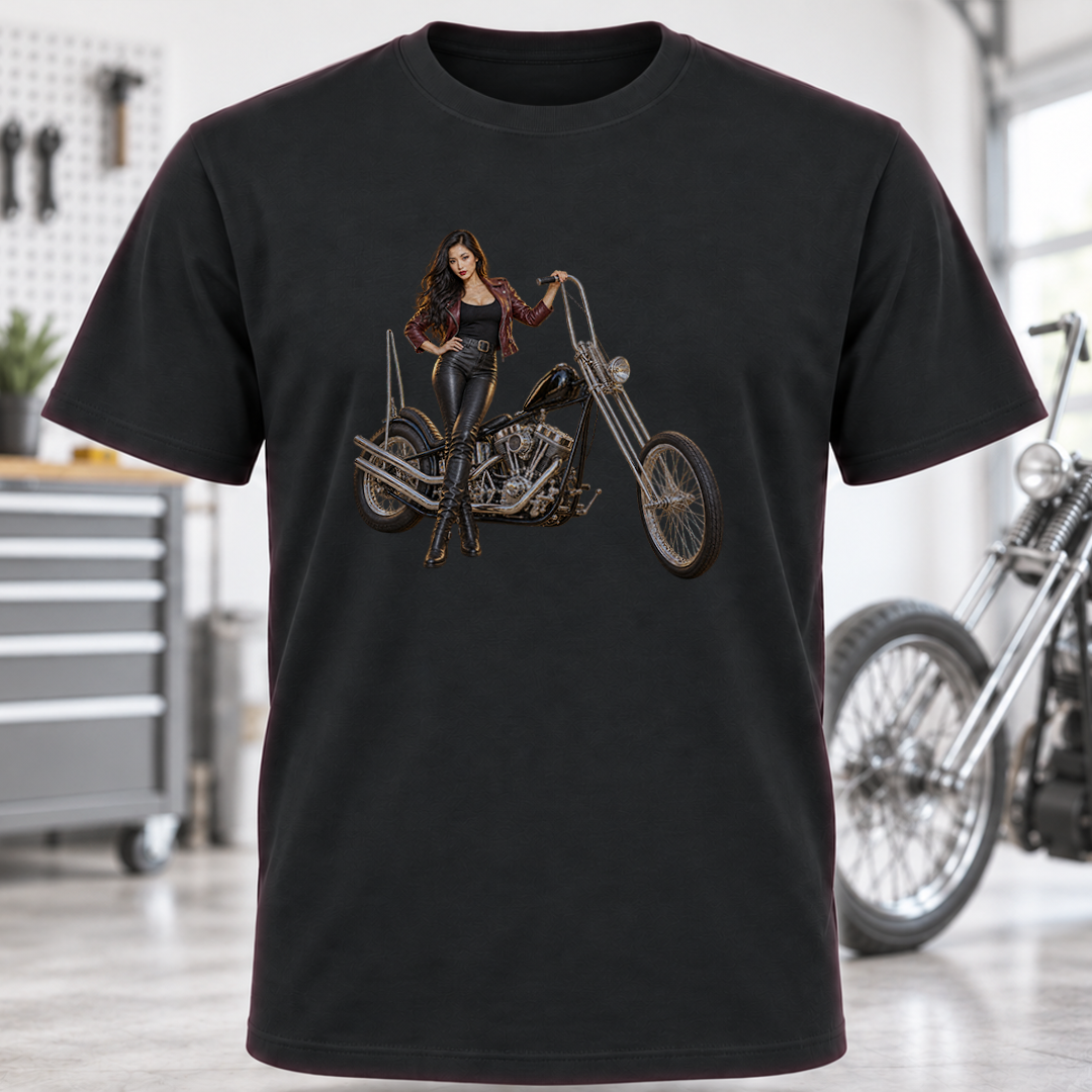 Biker Babe Motorcycle T-Shirt