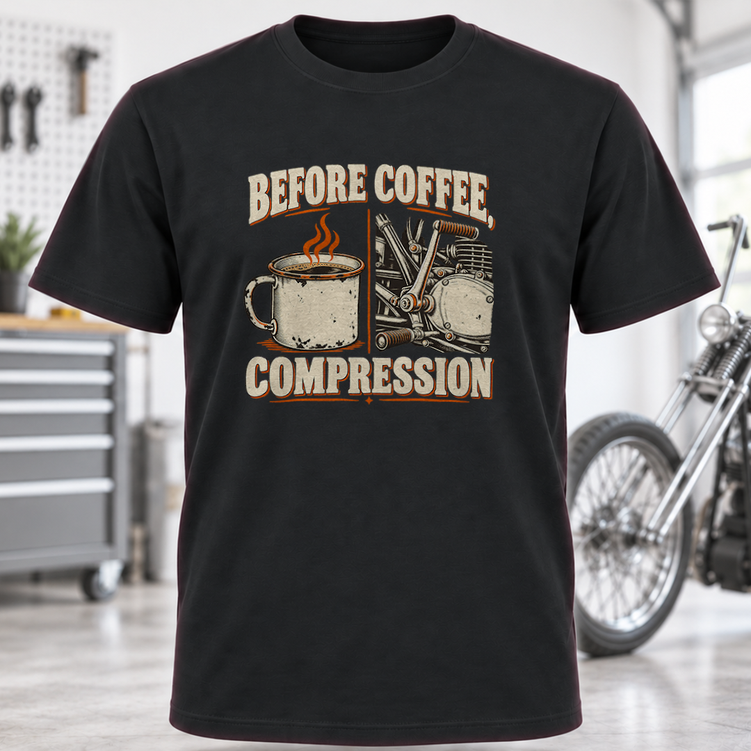 T‑Shirt - "Before Coffee Compression"