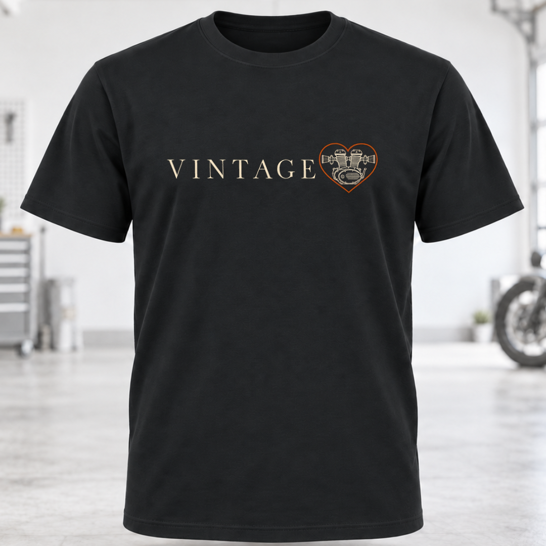 Vintage Heart V-Twin Graphic T-Shirt