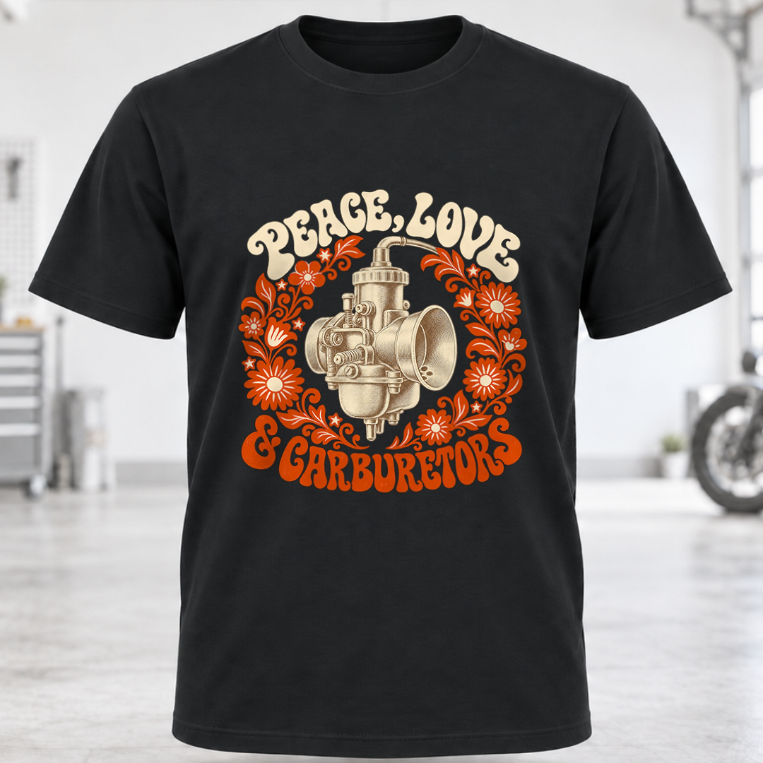 Peace, Love & Carburetors T-Shirt