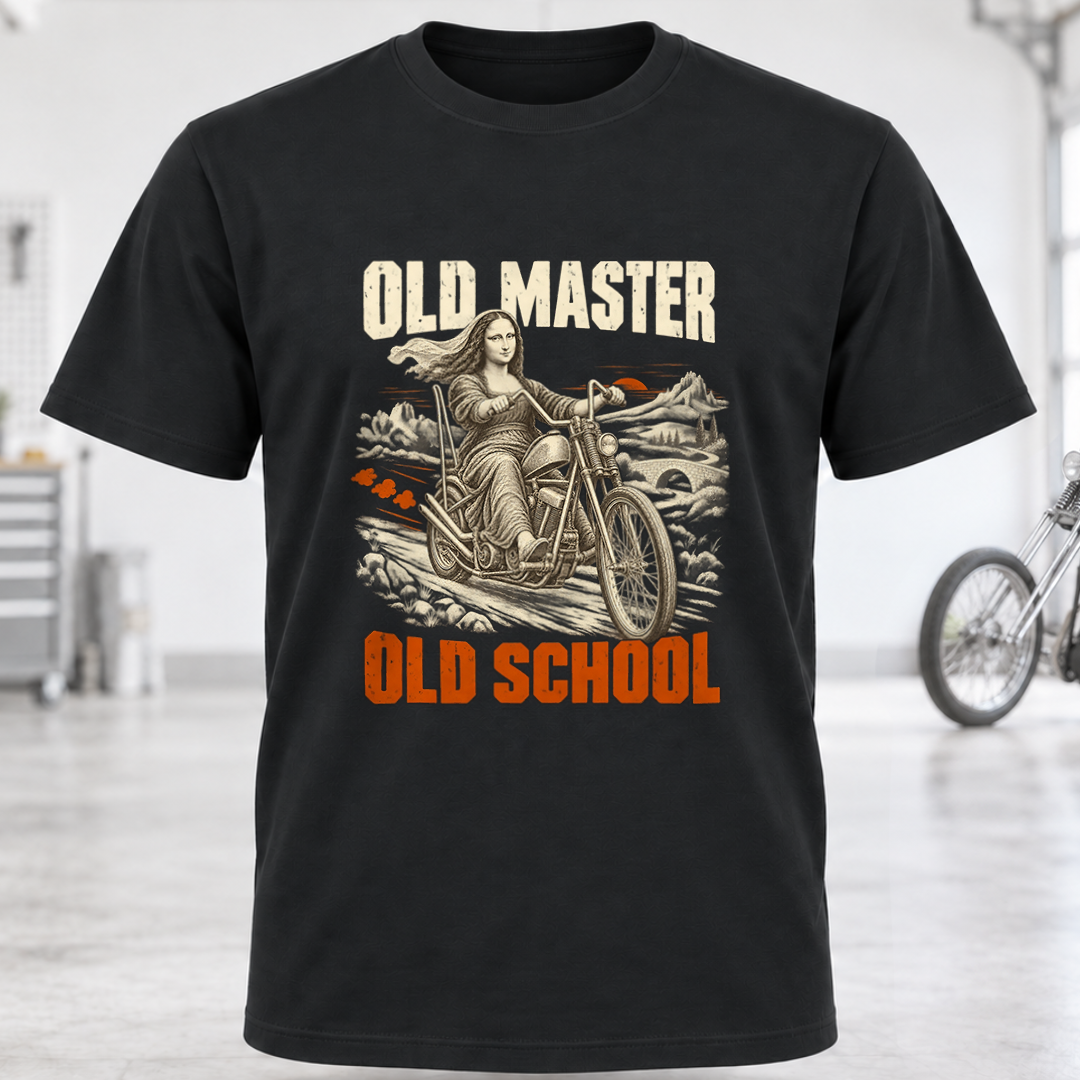 Old Master Old School Motorcycle T‑Shirt