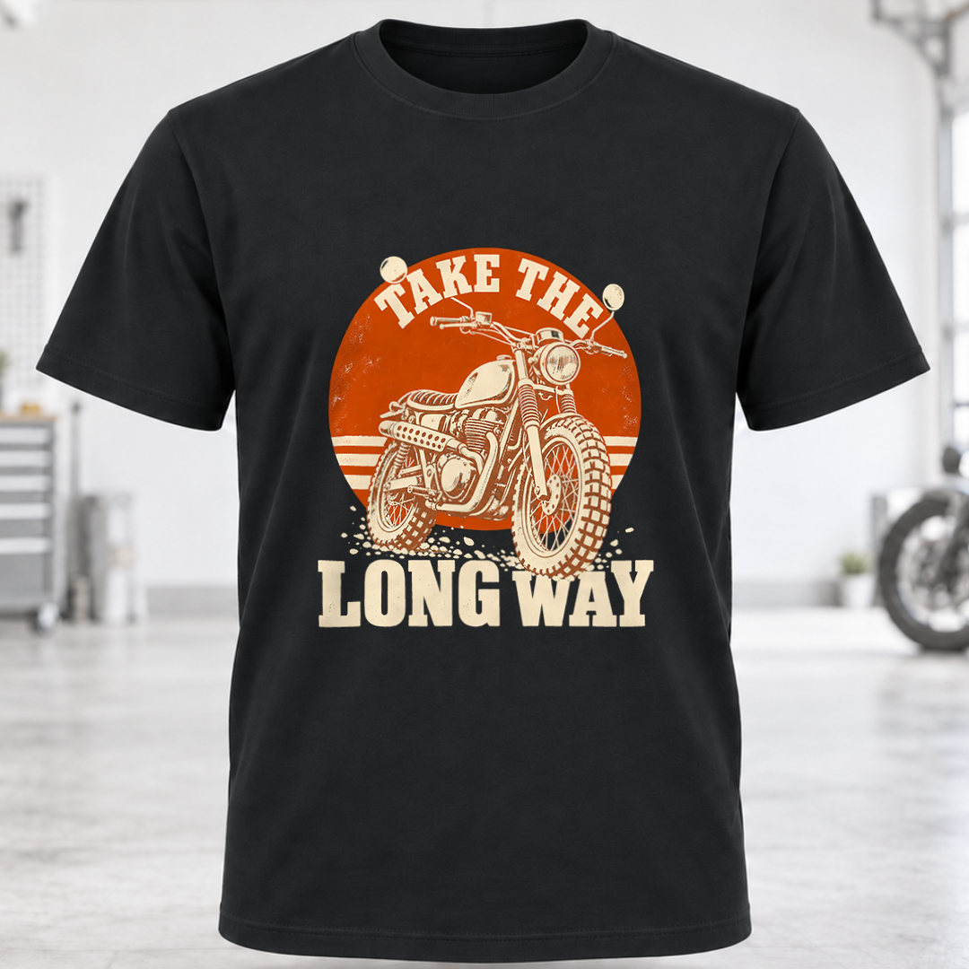 Take the Long Way Motorcycle T-Shirt