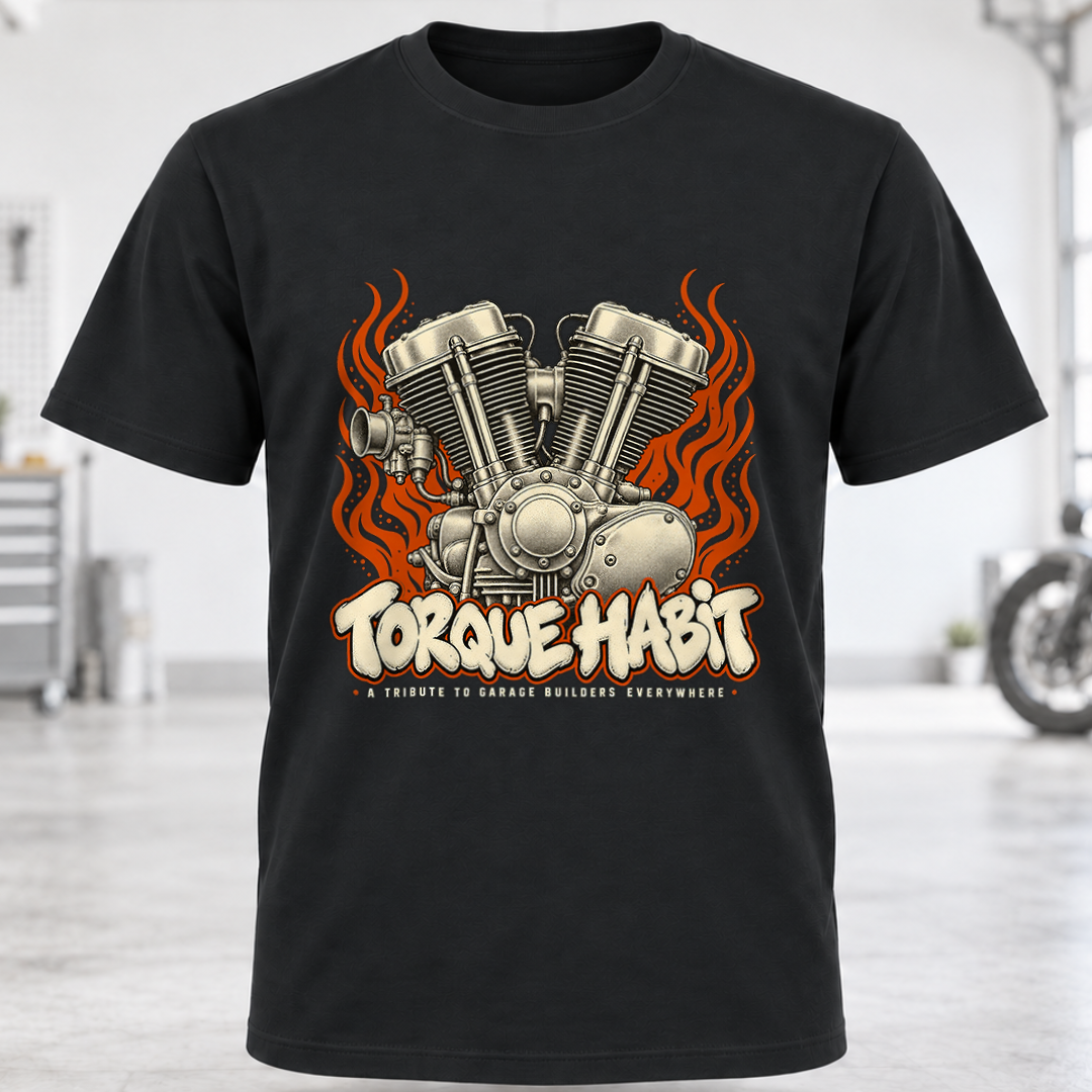 Torque Habit Motorcycle Engine T‑Shirt
