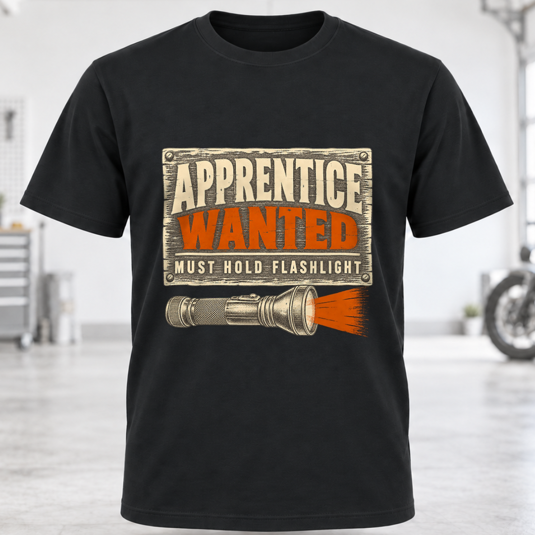 Apprentice Wanted Flashlight T-Shirt