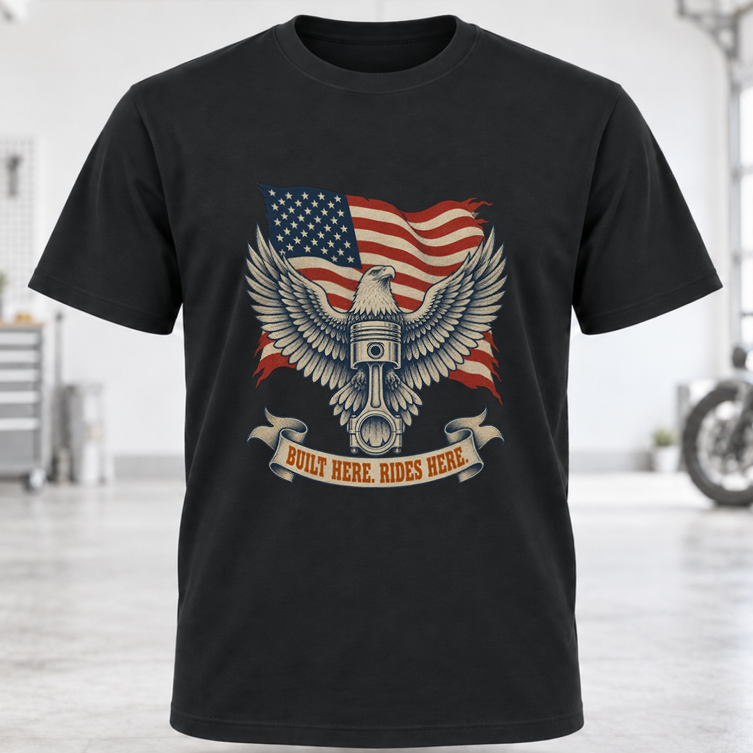 Patriotic Eagle Piston T‑Shirt