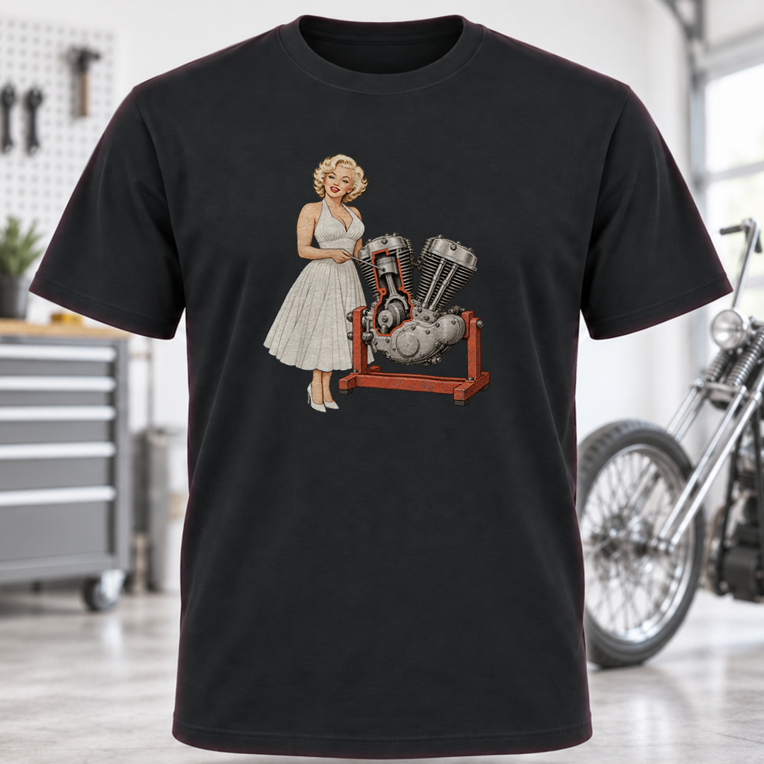 Vintage M.M. Mechanic T-Shirt – Retro Engine Repair Design