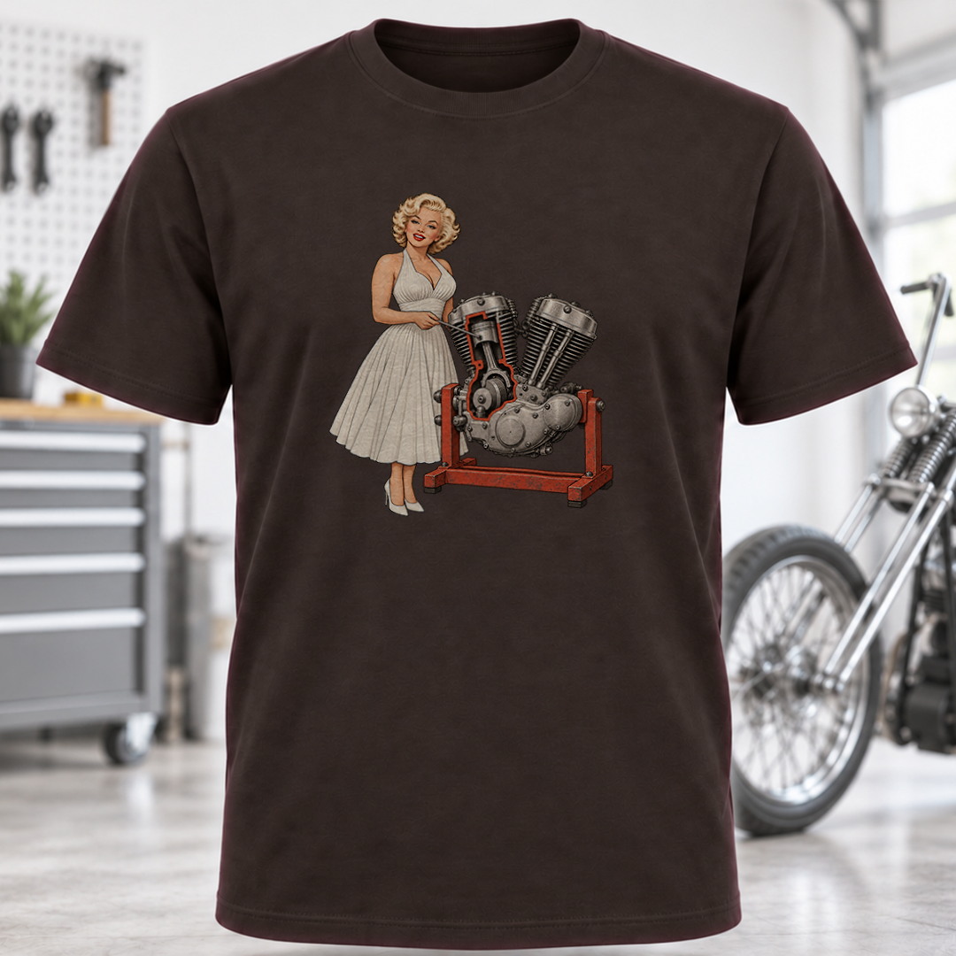 Vintage M.M. Mechanic T-Shirt – Retro Engine Repair Design