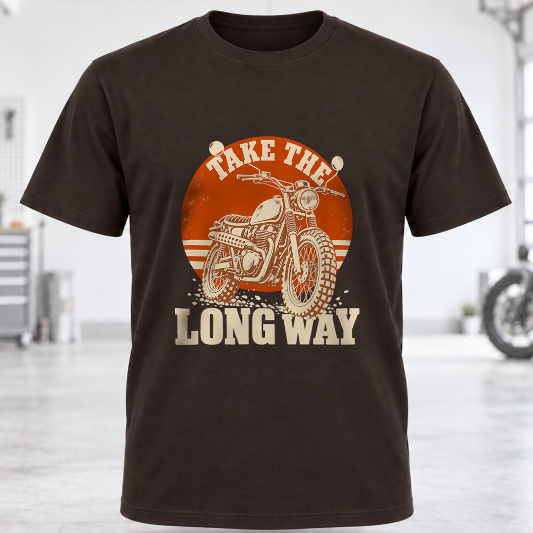 Take the Long Way Motorcycle T-Shirt