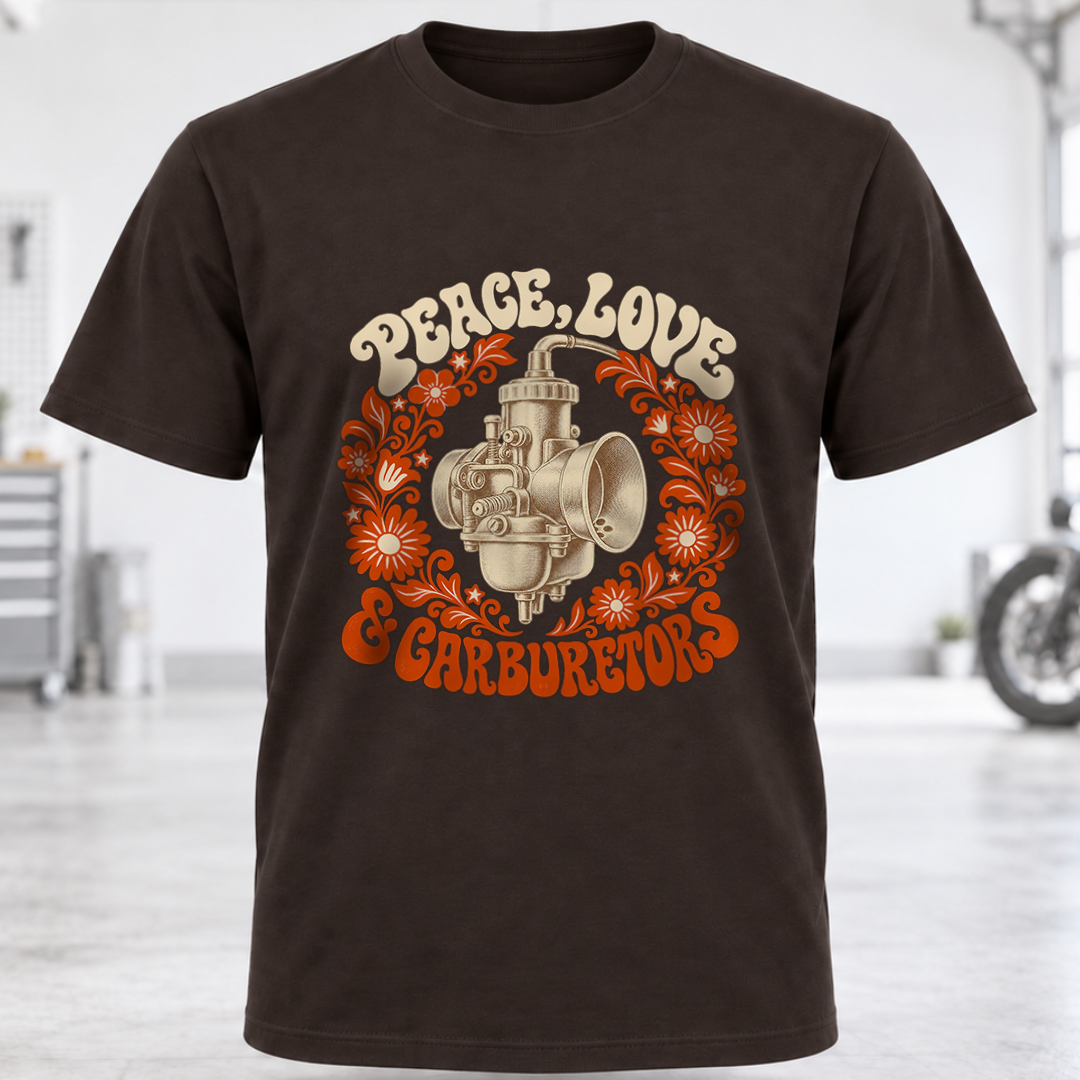 Peace, Love & Carburetors T-Shirt