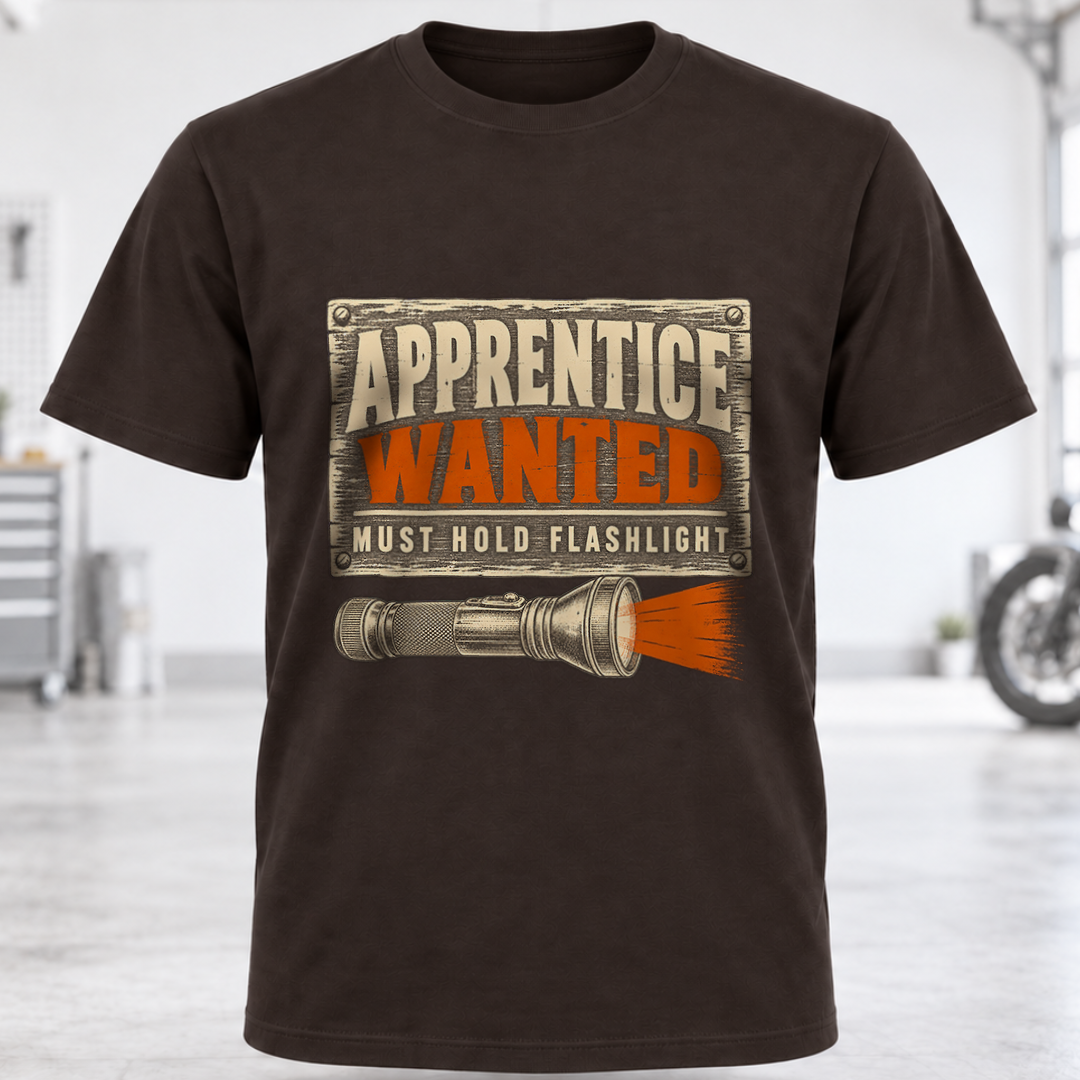 Apprentice Wanted Flashlight T-Shirt
