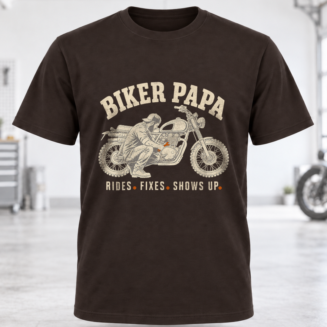 T-Shirt - Rides, Fixes, Shows Up