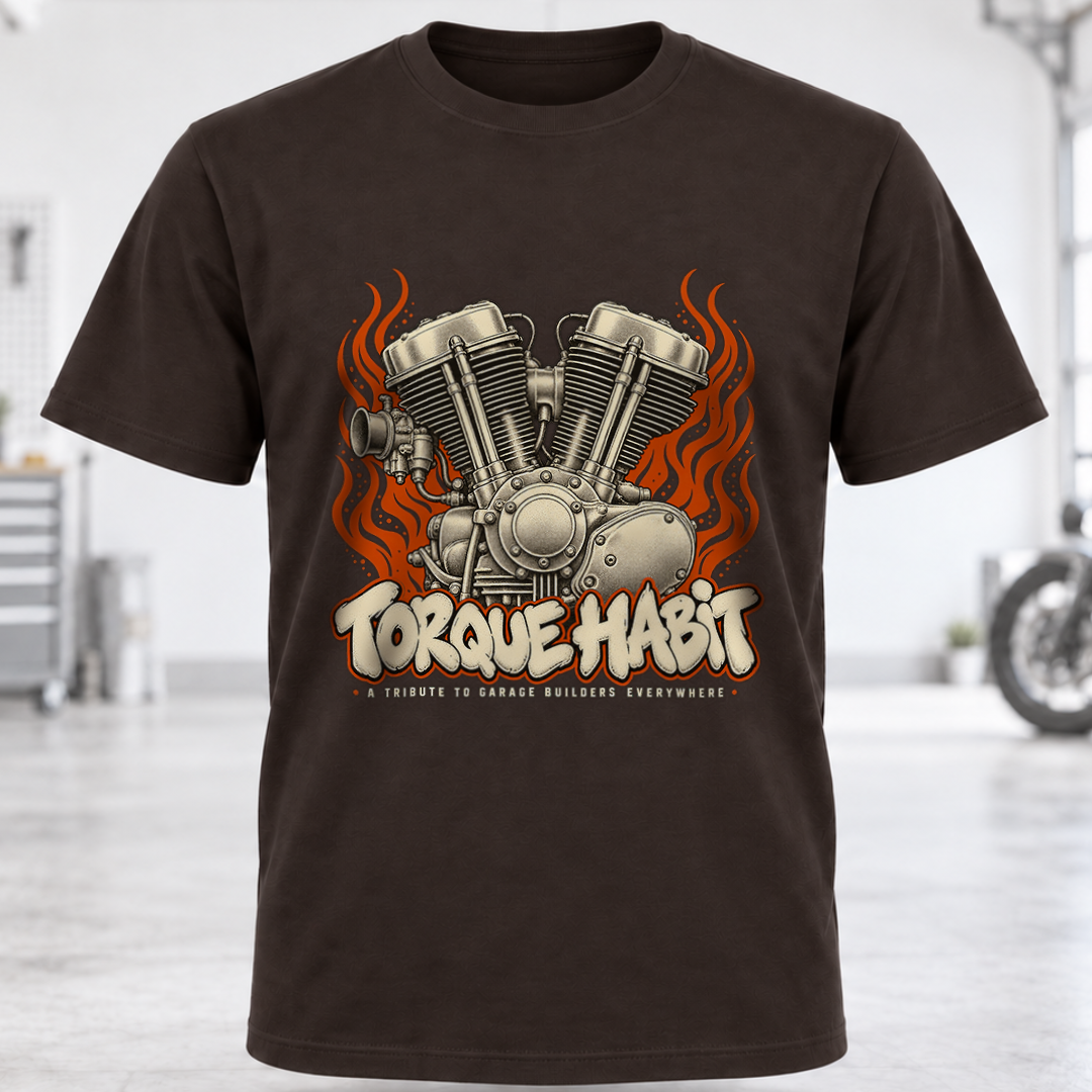 Torque Habit Motorcycle Engine T‑Shirt