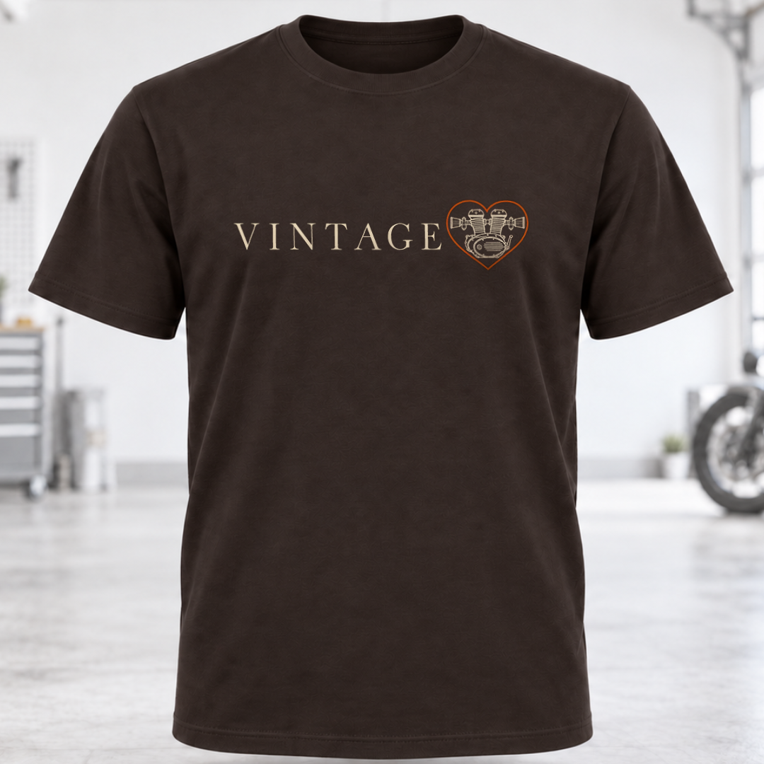 Vintage Heart V-Twin Graphic T-Shirt