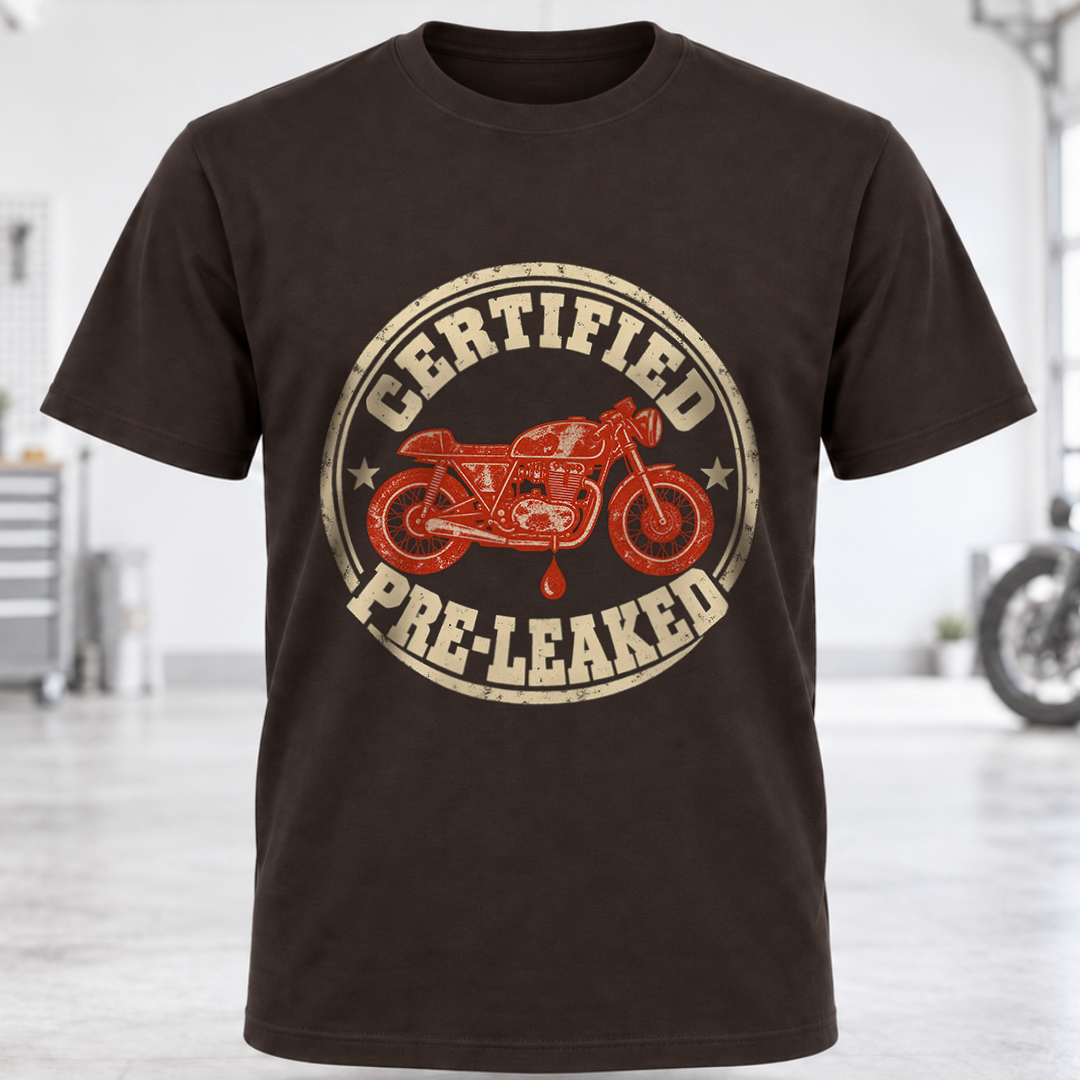 Certified Pre-Leaked Motorcycle T-Shirt