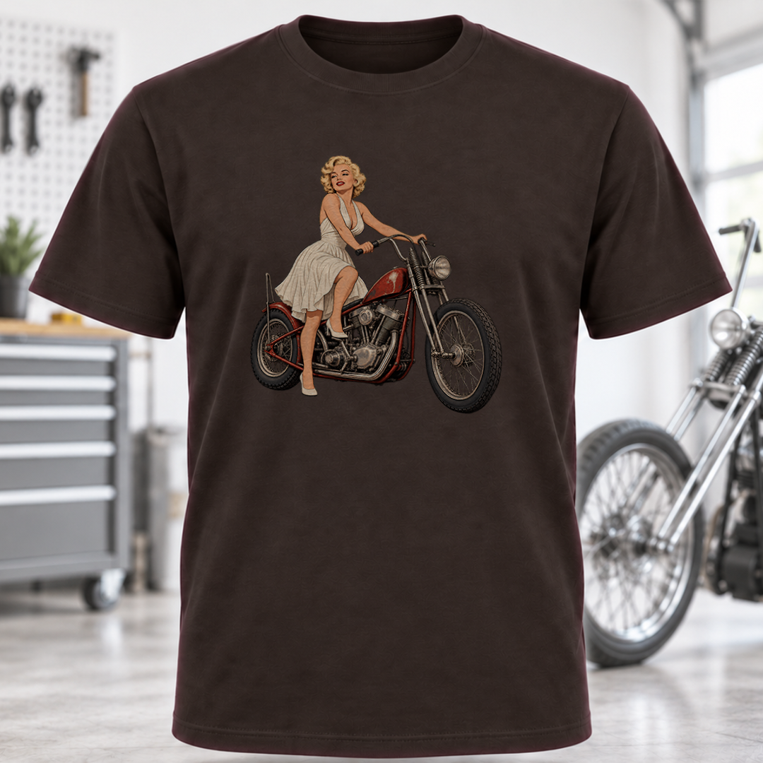 Marilyn Monroe Kickstarting  T-Shirt