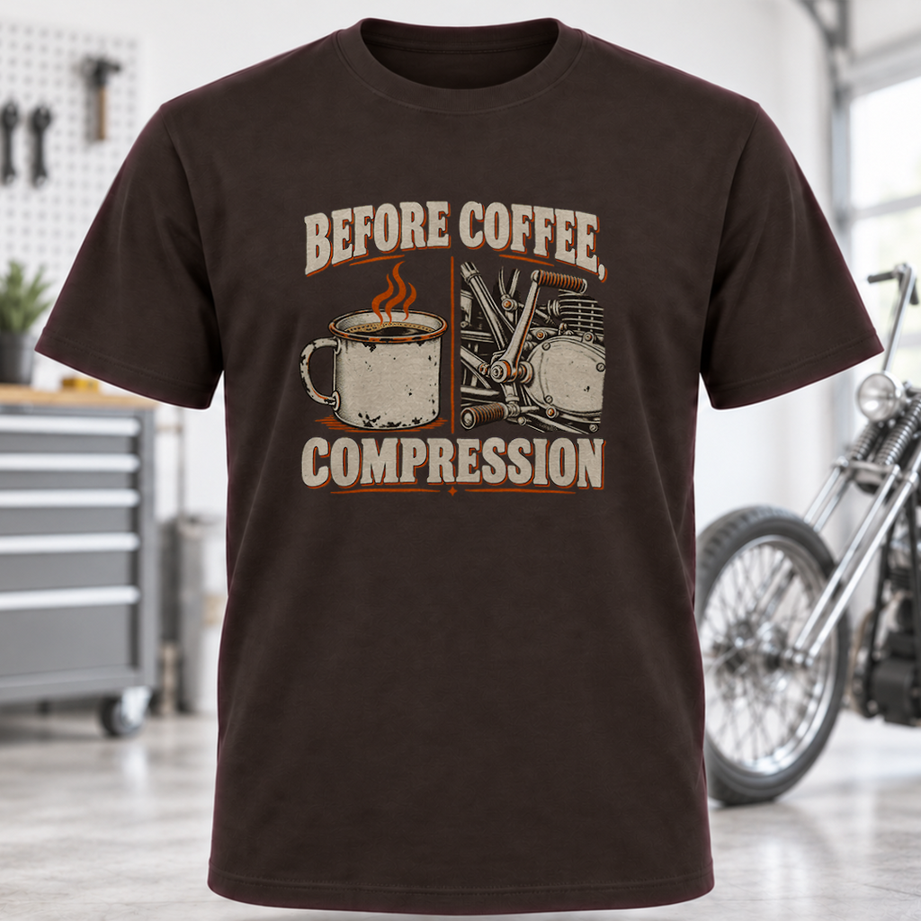 T‑Shirt - "Before Coffee Compression"