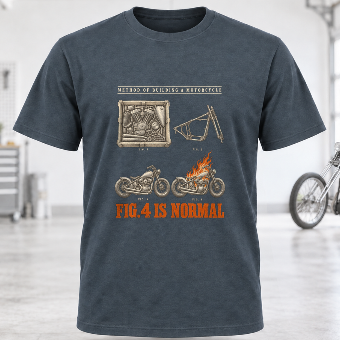 Motorcycle Build Diagram T-Shirt
