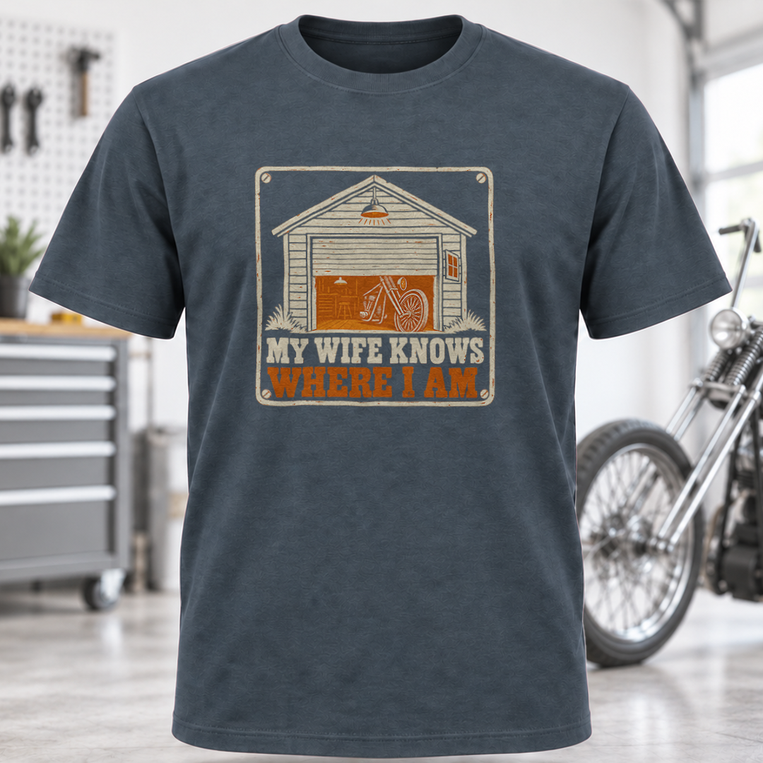 T-Shirt - “My Wife Knows Where I Am”