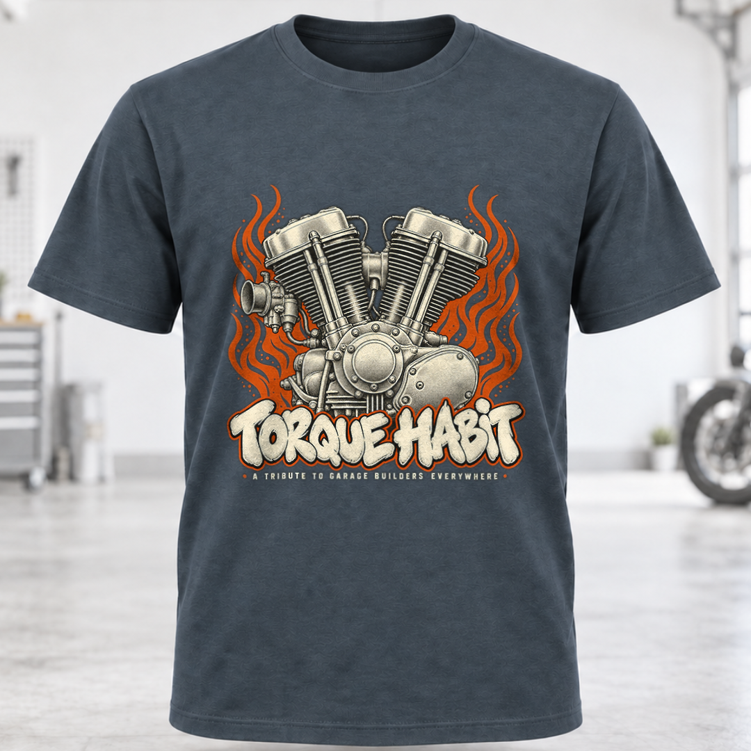 Torque Habit Motorcycle Engine T‑Shirt