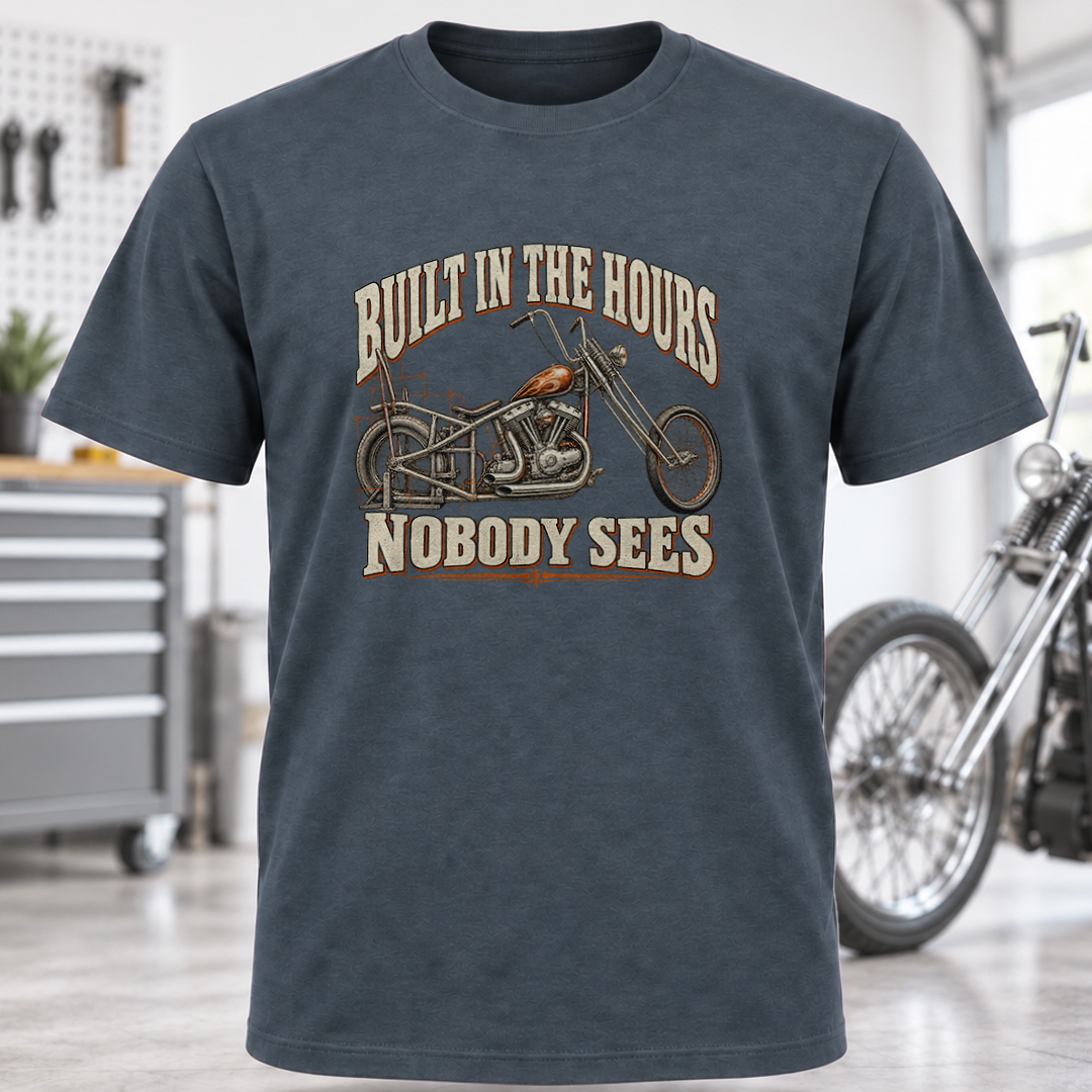 Built in the Hours Nobody Sees Motorcycle T-Shirt