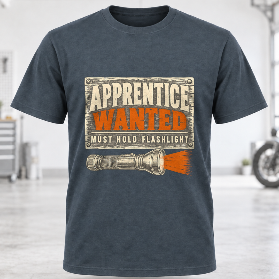 Apprentice Wanted Flashlight T-Shirt