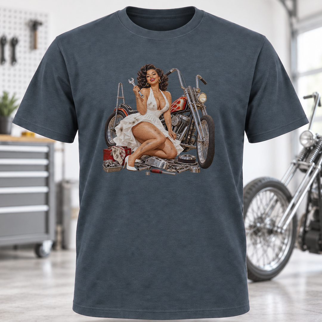 Pinup Mechanic Girl T-Shirt