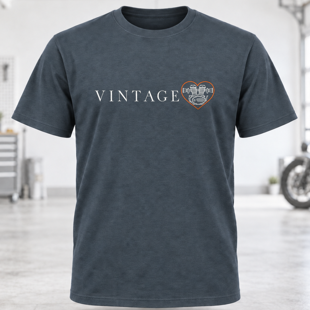 Vintage Heart V-Twin Graphic T-Shirt
