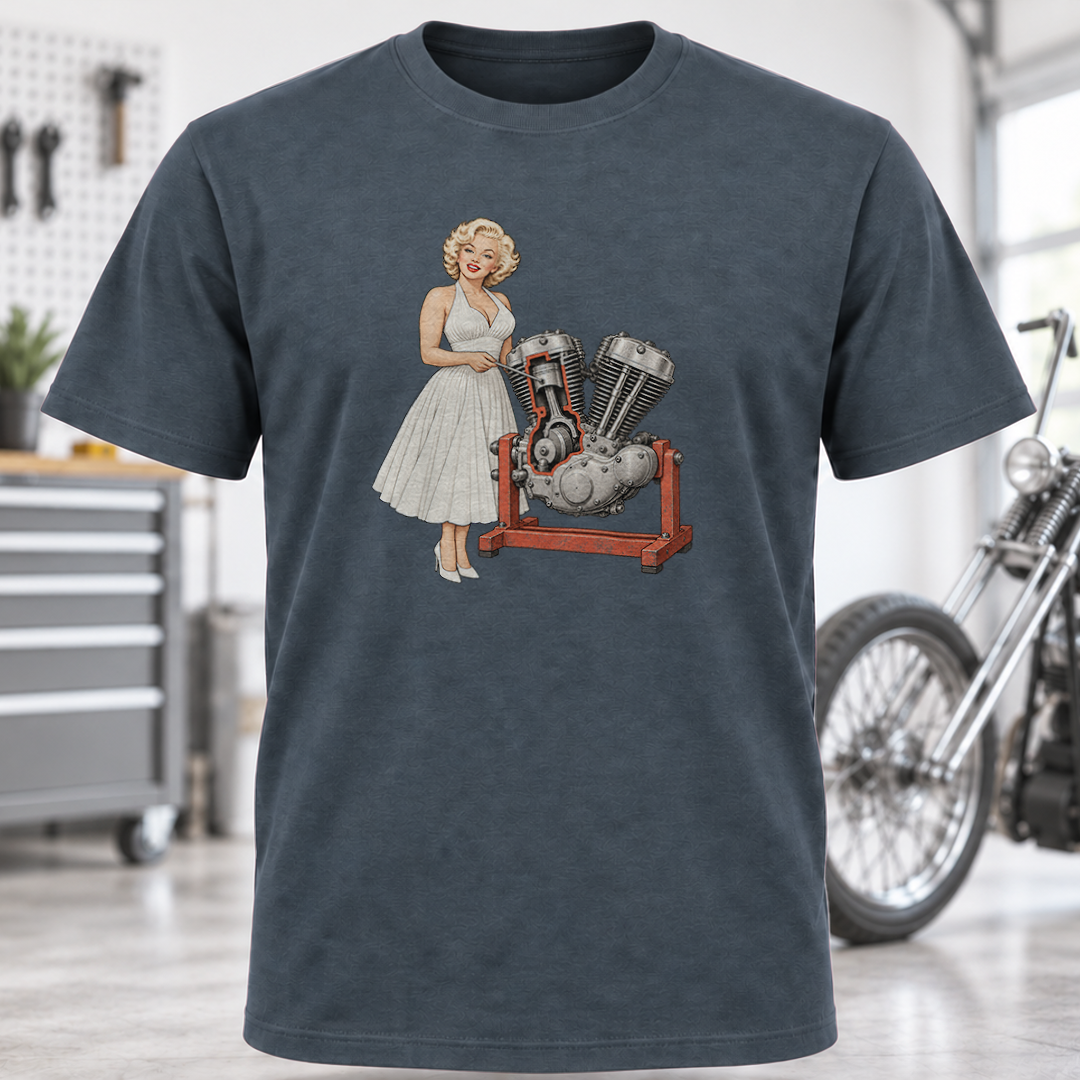 Vintage M.M. Mechanic T-Shirt – Retro Engine Repair Design