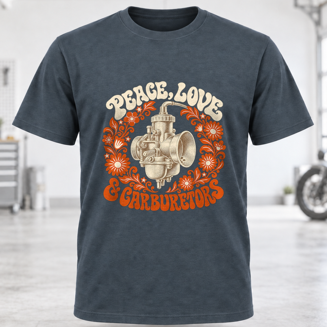 Peace, Love & Carburetors T-Shirt