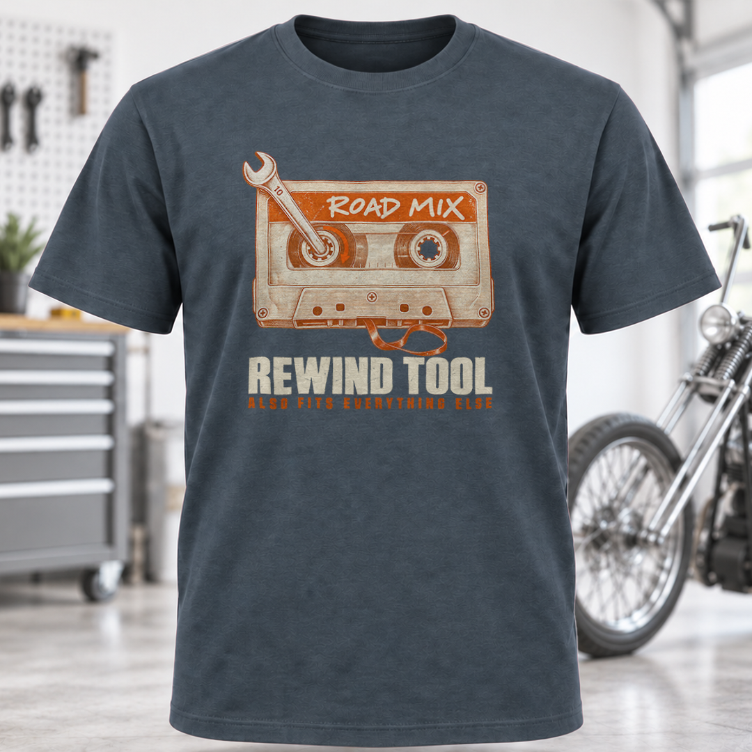 Retro Cassette 'Rewind Tool' T-Shirt
