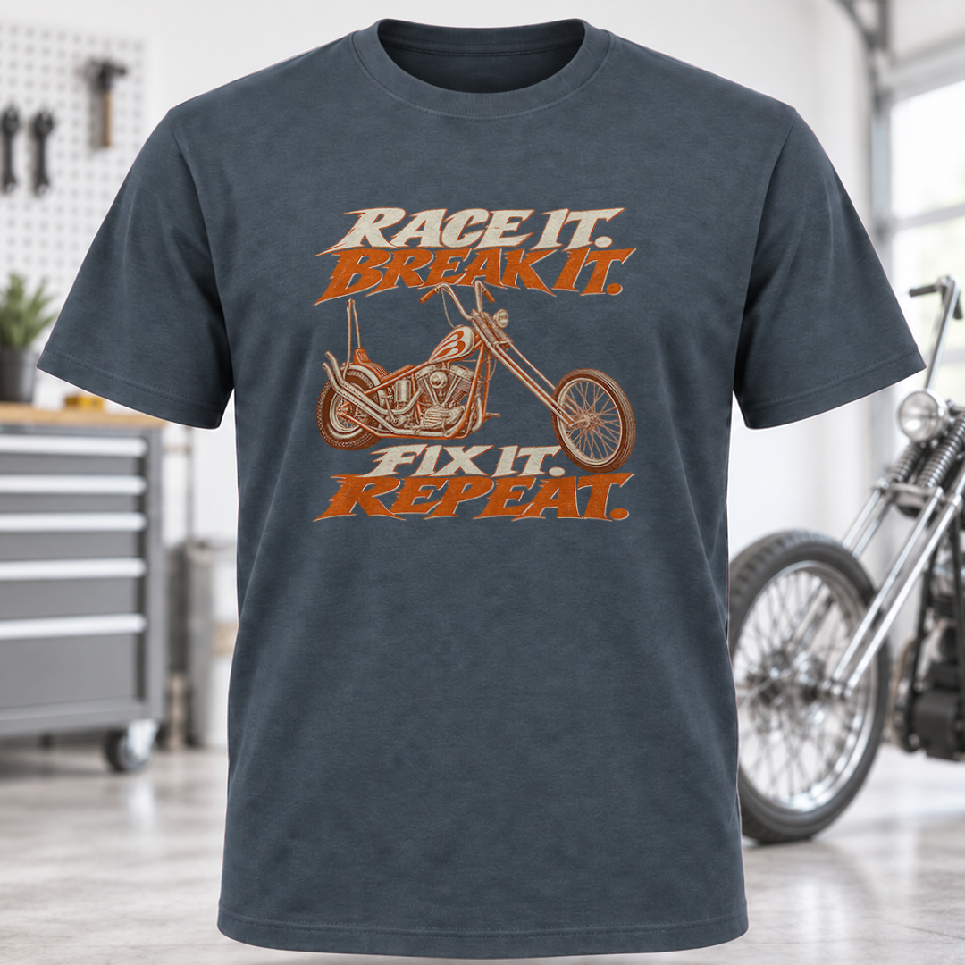 Race It Break It Fix It Repeat Chopper T-Shirt