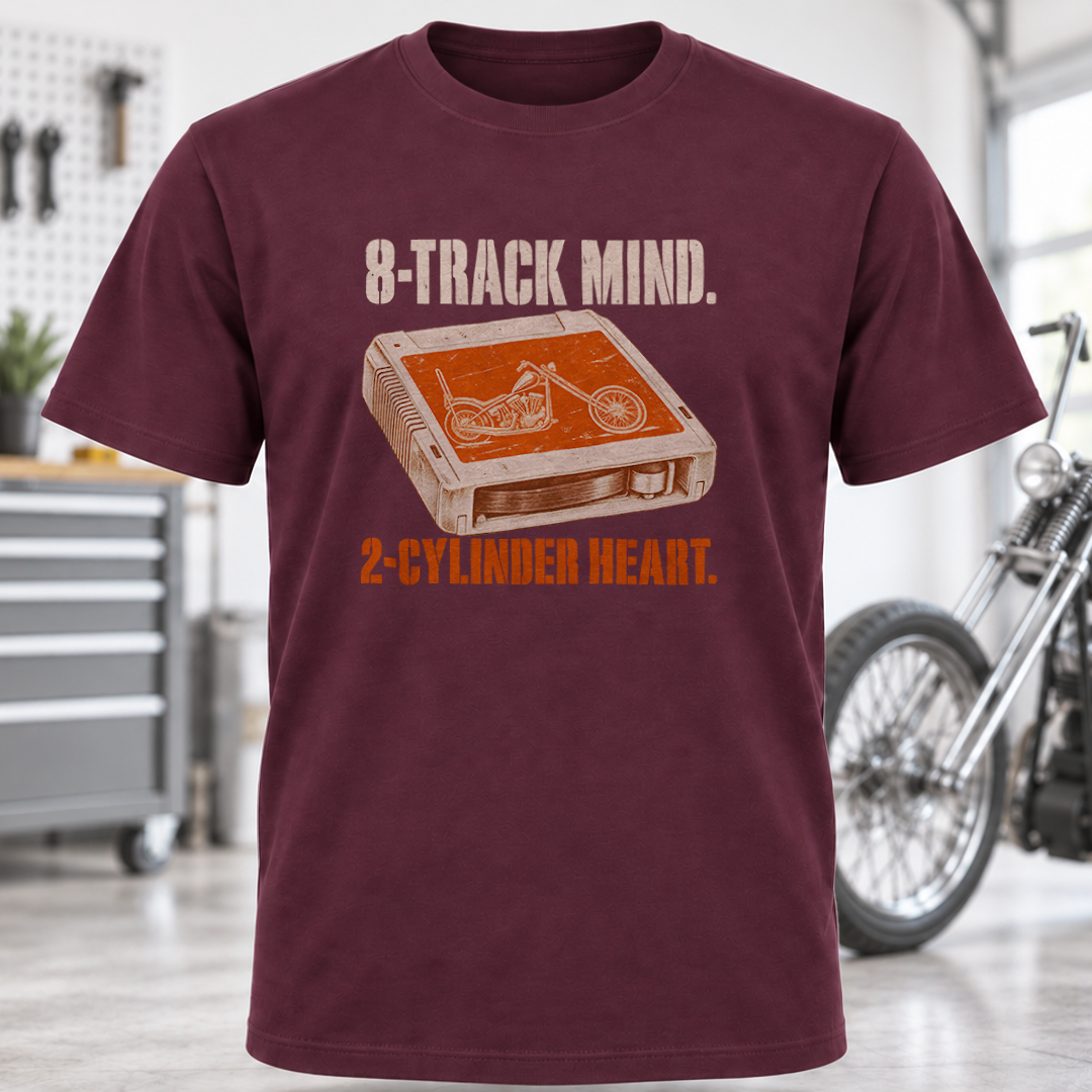 8-Track Mind 2-Cylinder Heart T-Shirt