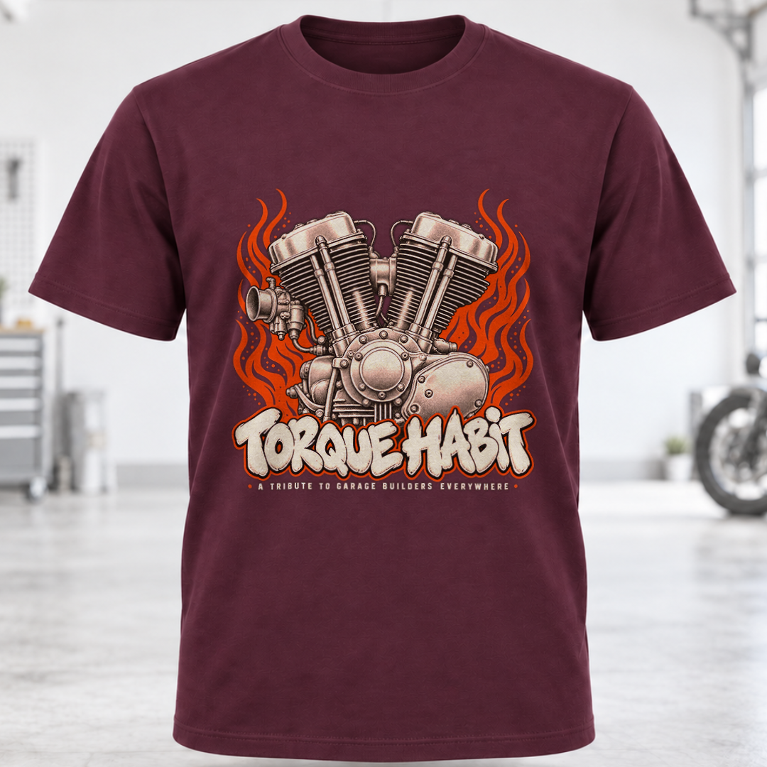 Torque Habit Motorcycle Engine T‑Shirt