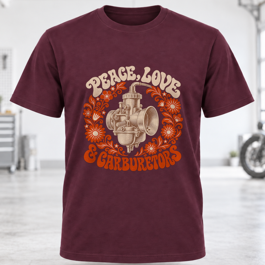 Peace, Love & Carburetors T-Shirt