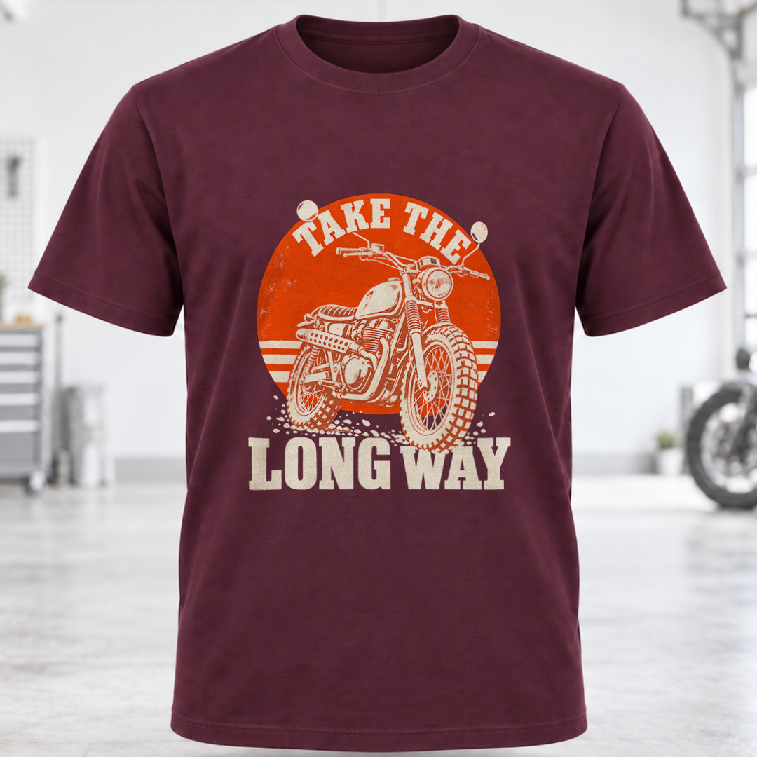 Take the Long Way Motorcycle T-Shirt