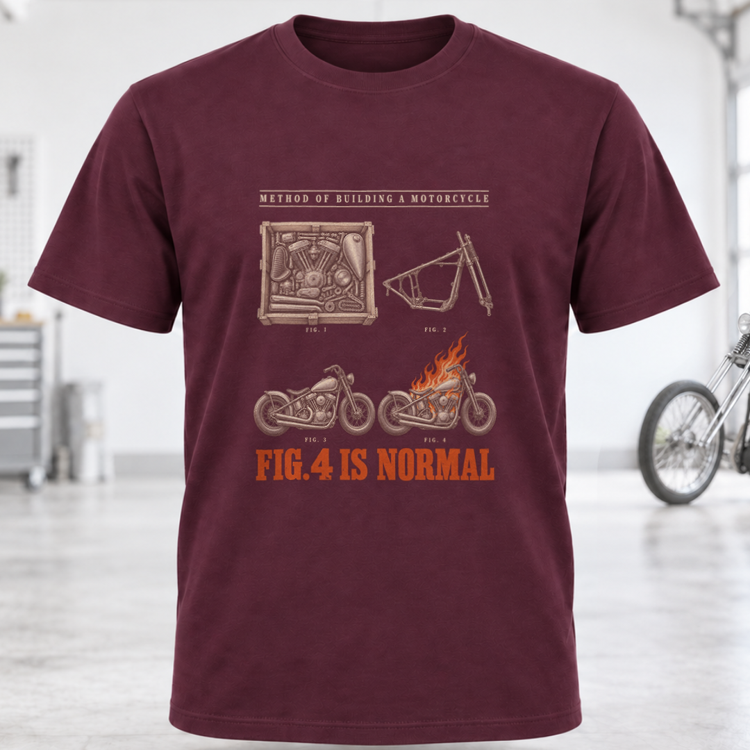 Motorcycle Build Diagram T-Shirt